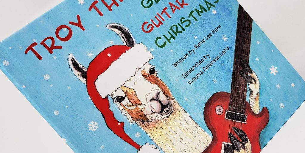 Troy the Llama Gets A Guitar for Christmas book cover