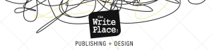 Write Place website header with logo, scribbles, and grid