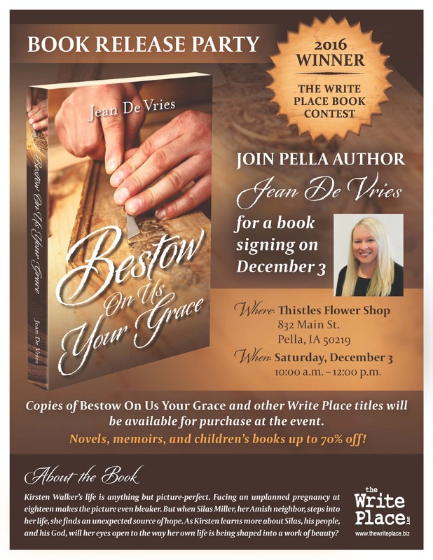 Bestow On Us Your Grace book release party flyer