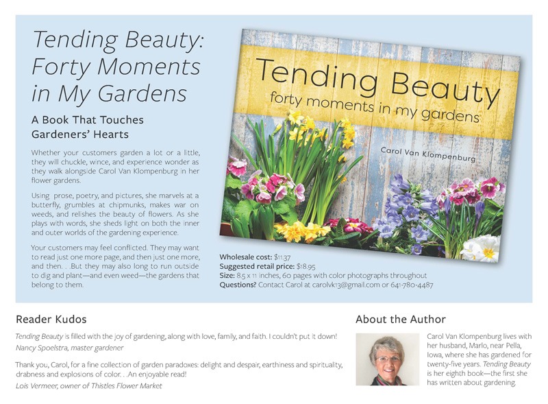 Tending Beauty sell sheet front page