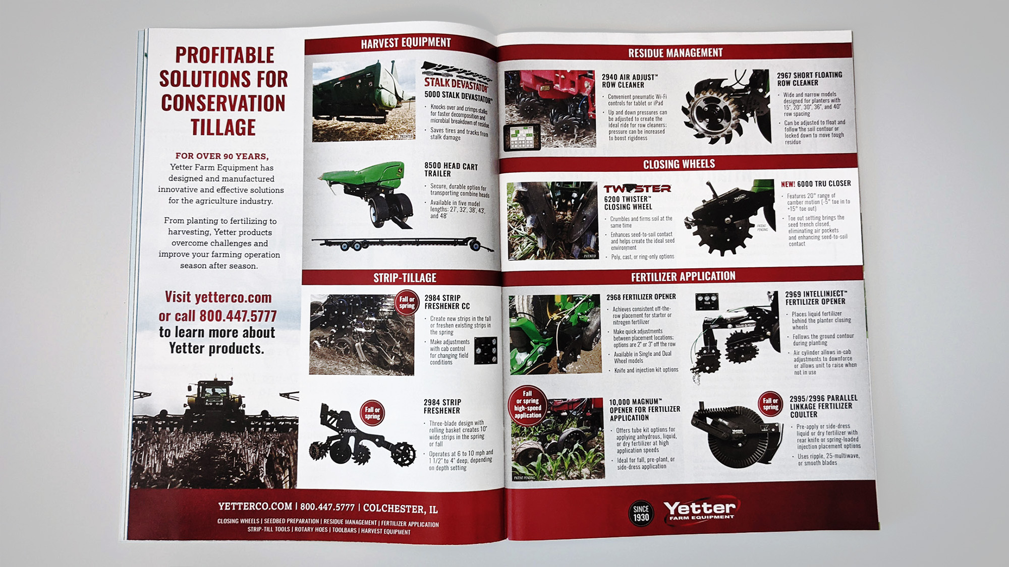 Print Design: Yetter two-page spread ad