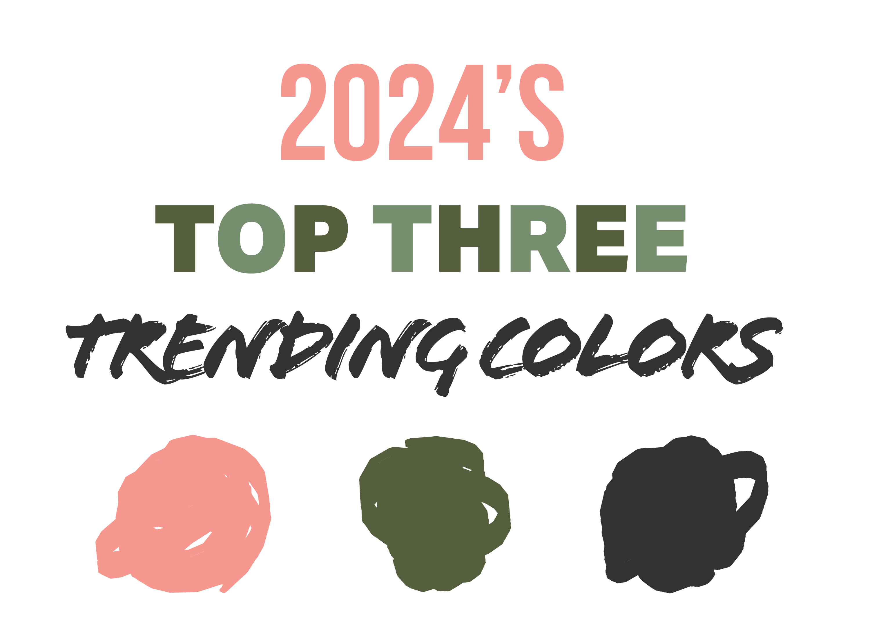 Top three colors of 2024 graphic